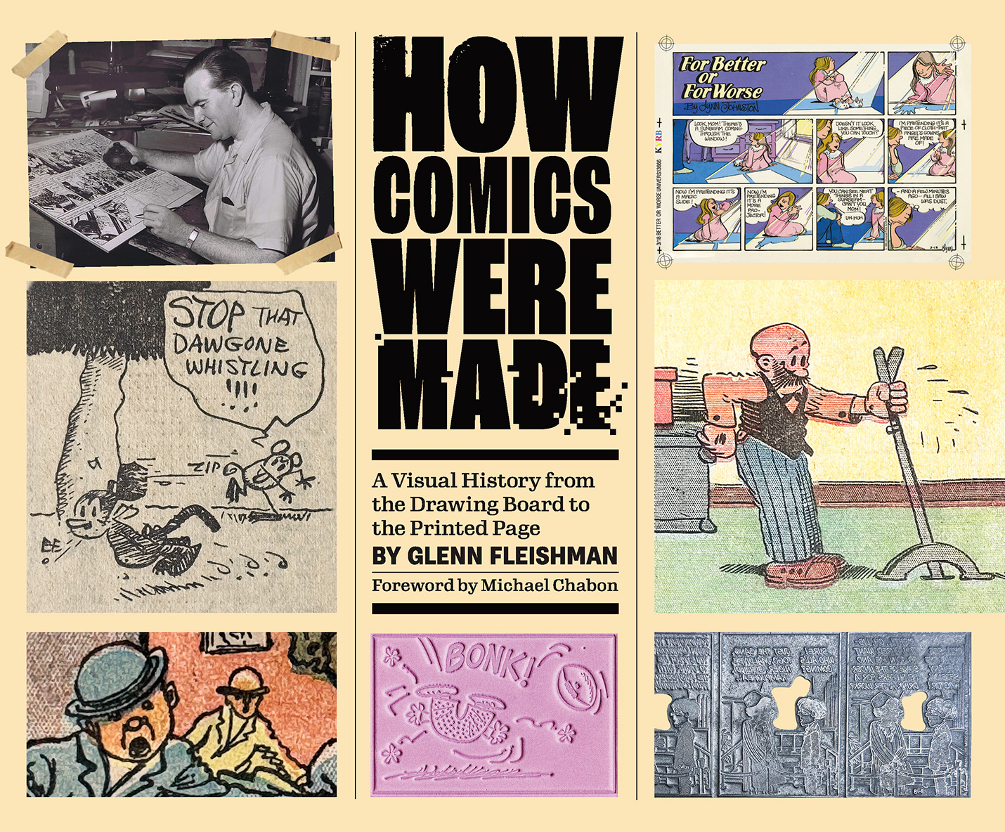 Cover of  <i>How Comics Were Made</i>, designed by Mark Kaufman